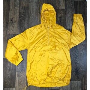 Vintage Re-mastered Yellow Zip Windbreaker Hoodie Womens/Men Sz SMALL